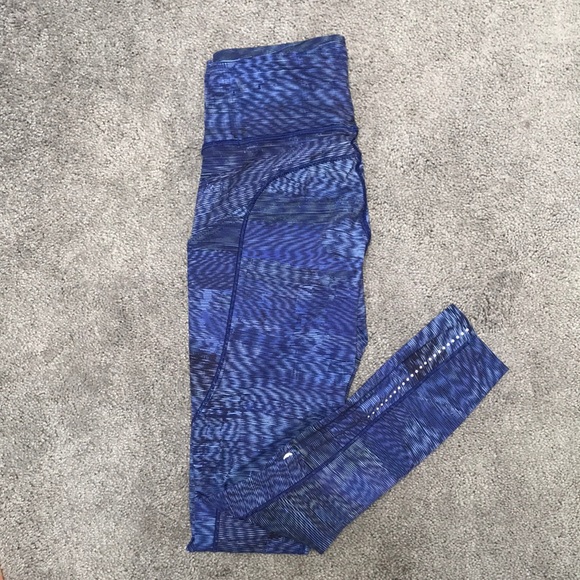 lululemon athletica Pants - Lululemon Athletica leggings blue sz 6